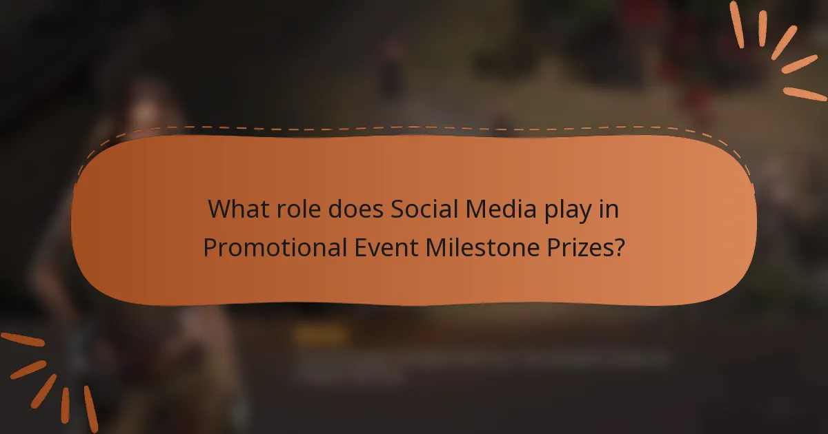 What role does Social Media play in Promotional Event Milestone Prizes?
